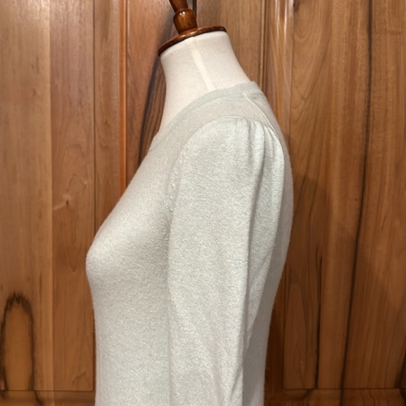 Banana Republic Puff-Shoulder Crewneck Sweater - Merino Wool/Cashmere, EUC S - Picture 4 of 15